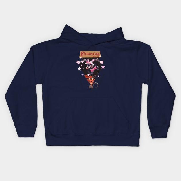 We Love Foxy and Mangle Kids Hoodie by Niall Byrne